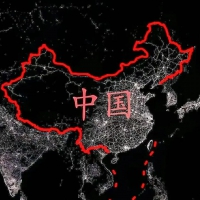 中国地图的夜景灯光效果图手机壁纸